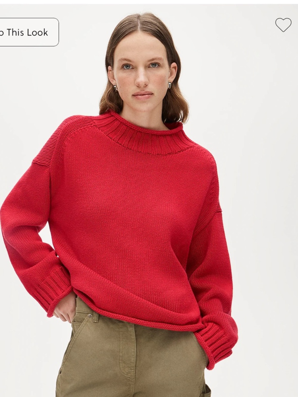 J.Crew 2025 Rollneck Sweater size small NTW Ruby